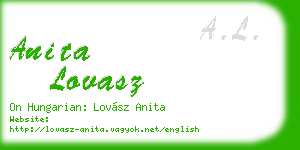 anita lovasz business card
